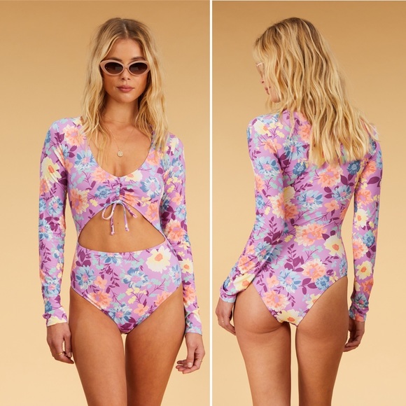 Billabong Other - Billabong x Salty Blonde Floral Dream Bodysuit